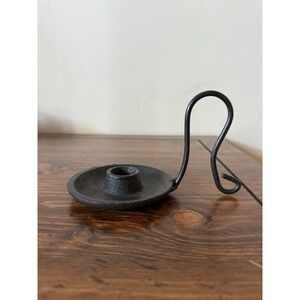 Forged Iron Candle Holders Abstract Art Rustic Metal Sticks Chamber Candles